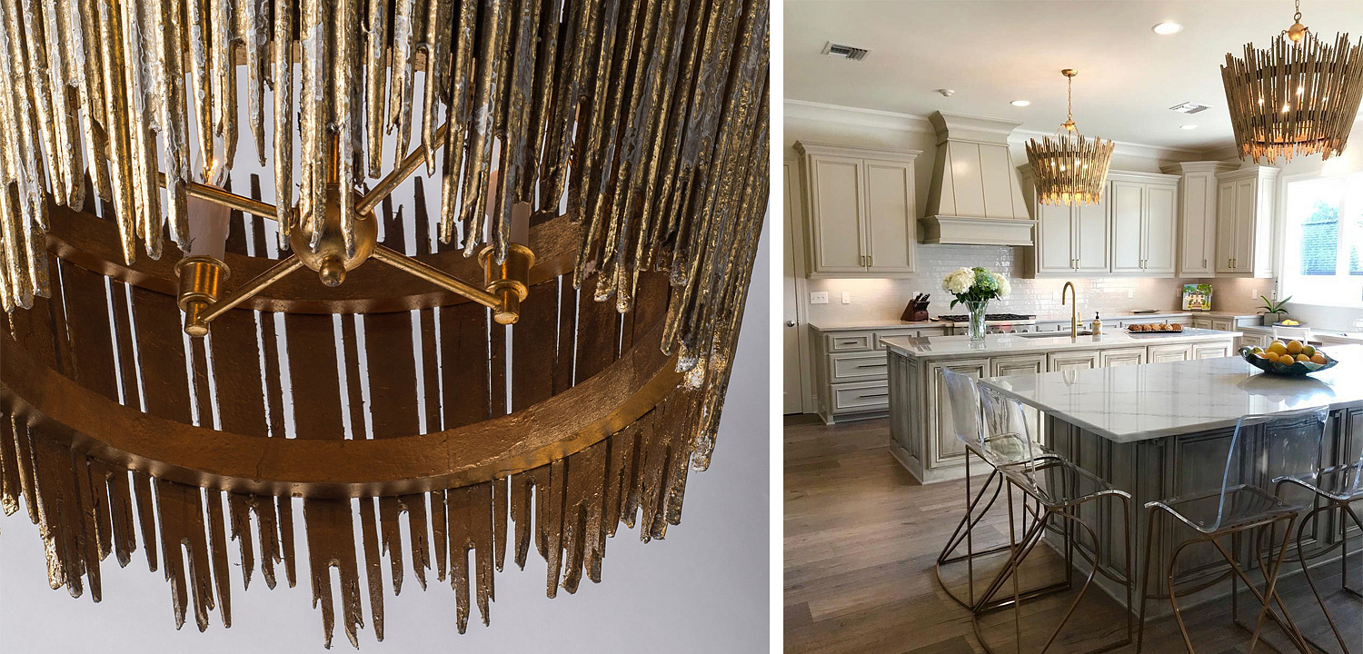 Люстра Ragna Golden Wooden Rods Chandelier Люстра Ragna Golden Wooden Rods Chandelier - Loft-Concept в Саратове