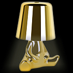 Настольная лампа фигурная золотого цвета с гладким абажуром Высота 16 см Sophia варинант исполнения - 3 | Loft Concept в Саратове