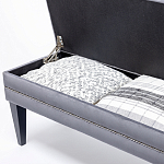 Мягкая банкетка с зоной для хранения Casket Grey варинант исполнения - 4 | Loft Concept в Саратове