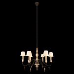 Люстра на металлическом основании с 6-ю белыми тканевыми абажурами Terrain варинант исполнения - 3 | Loft Concept в Саратове