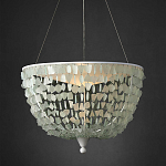 Люстра круглая с каскадом из декоративных элементов Sea Glass варинант исполнения - 4 | Loft Concept в Саратове