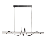 Люстра линейная черного цвета с волнообразным металлическим элементом Luke Lampco Tracer Lamp варинант исполнения - 2 | Loft Concept в Саратове