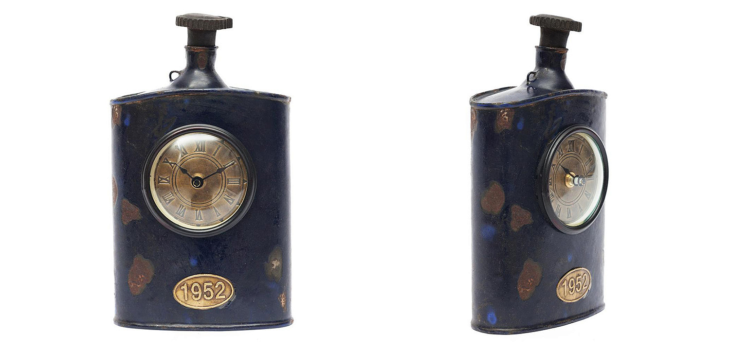 Часы Antique Indian Bottle of Brandy Clock - Loft-Concept в Саратове