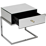 Тумбочка зеркальная с ящиком Mirror Chrome Cabinet варинант исполнения - 2 | Loft Concept в Саратове