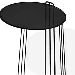 Стол журнальный круглый со столешницей из стекла Gold and Black Marble варинант исполнения - 3 | Loft Concept в Саратове