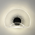 Бра из текстурированного прозрачного стекла с изогнутым краем Textured Glass  варинант исполнения - 3 | Loft Concept в Саратове