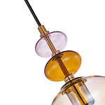 Подвесной светильник со стеклянным плафоном в форме бокала янтарного цвета Prestige варинант исполнения - 3 | Loft Concept в Саратове