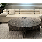 Столик журнальный круглый с полосатым узором Zebroids варинант исполнения - 5 | Loft Concept в Саратове