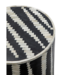 Приставной круглый столик с инкрустацией Black and White Geometry Stool варинант исполнения - 2 | Loft Concept в Саратове