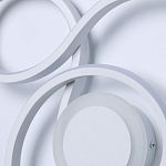 Бра белого цвета с изогнутыми световыми линиями и круглым основанием Luke Lampco Tracer Lamp варинант исполнения - 5 | Loft Concept в Саратове