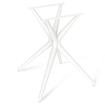 Стол обеденный с круглой столешницей из керамики на четырех белых ножках Sand Ceramics варинант исполнения - 5 | Loft Concept в Саратове