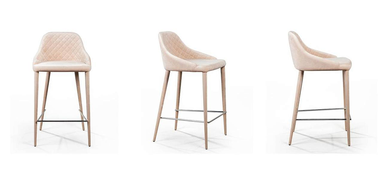 Стул Douglas Rhombus Bar stool Бежевый Велюр Стул Douglas Rhombus Bar stool Бежевый Велюр - Loft-Concept в Саратове
