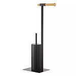 Держатель для туалетной бумаги с ершиком Black Bathroom Accessory варинант исполнения - 3 | Loft Concept в Саратове