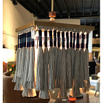 Люстра квадратная плетеная с бахромой Wicker Square Chandelier with Tassels варинант исполнения - 3 | Loft Concept в Саратове