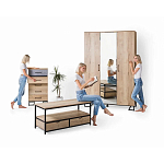 Комод с 3-мя ящиками в стиле лофт Urban Style Space варинант исполнения - 6 | Loft Concept в Саратове