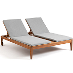 Шезлонг двухместный из эвкалипта Sunset варинант исполнения - 1 | Loft Concept в Саратове