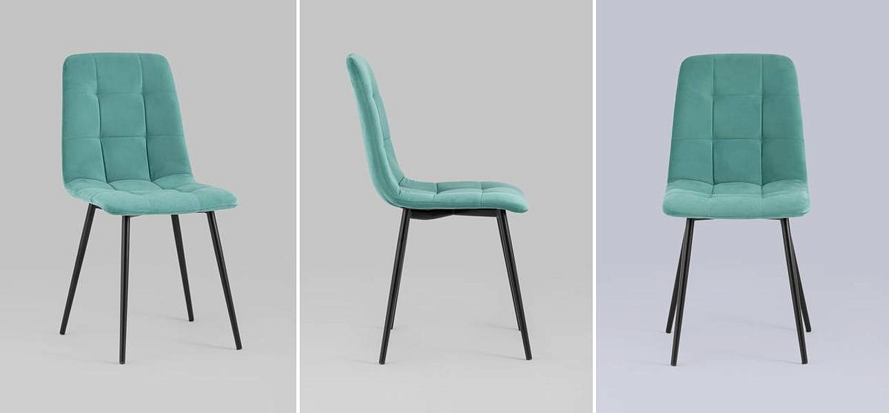 Стул NANCY S-2 Chair Бирюзовый Велюр Стул NANCY S-2 Chair Бирюзовый Велюр - Loft-Concept в Саратове