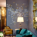 Обои ручная роспись Gingko Colourway SC-98 on Gun Metal dyed silk варинант исполнения - 2 | Loft Concept в Саратове