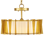 Потолочный светильник круглый с каркасом в форме треугольников и тканевым абажуром Brutal Light варинант исполнения - 1 | Loft Concept в Саратове