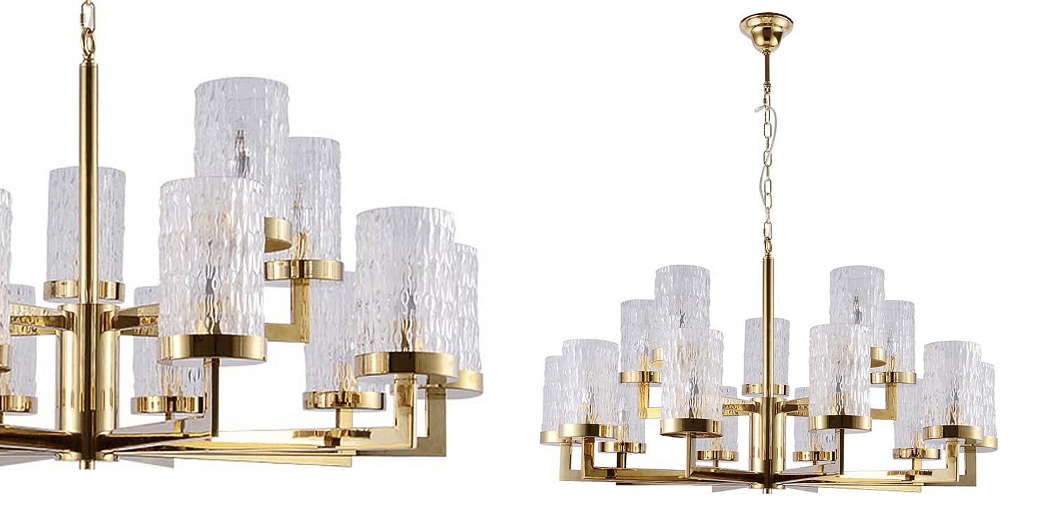 Люстра Estebe Glass Gold Chandelier 14 Люстра Estebe Glass Gold Chandelier 14 - Loft-Concept в Саратове