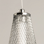 Люстра круглая каскадня с 5-ю плафонами из металлической сетки Mesh Lampshade Lighting варинант исполнения - 9 | Loft Concept в Саратове