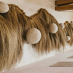 Большая дизайнерская Инсталляция из соломы RAFFIA Installation  варинант исполнения - 4 | Loft Concept в Саратове