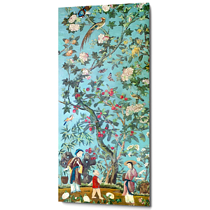 Постер на холсте в стиле шинуазри с изображением сада Chinoiserie Imperial Peach Garden Poster