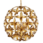 Люстра в форме шара из золотых лепестков Hanging Flowers варинант исполнения - 1 | Loft Concept в Саратове