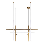 Люстра с 6-ю цилиндрическими плафонами на тонких тросах Trumpet tube варинант исполнения - 6 | Loft Concept в Саратове