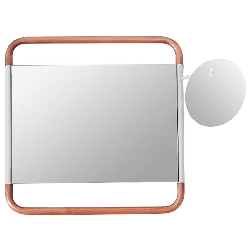 Настенное зеркало Copper White Square Functional Mirror Белый Медь в Саратове | Loft Concept 