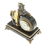 Часы настольные бронзовые с декором в виде коня Horse Stone Clock варинант исполнения - 6 | Loft Concept в Саратове