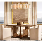 Люстра круглая Д110 см с абажуром из прямоугольных панелей Calling to Shine варинант исполнения - 2 | Loft Concept в Саратове