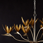 Люстра с плафонами в виде цветов Golden Bird of Paradise варинант исполнения - 6 | Loft Concept в Саратове