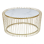 Журнальный столик с столешницей из мрамора на металлическом основании Table Vertical Planes варинант исполнения - 1 | Loft Concept в Саратове