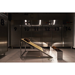 Дизайнерское кресло на металлическом каркасе с подставкой для ног Poltronova Mies Armchair варинант исполнения - 10 | Loft Concept в Саратове