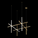 Люстра с 6-ю цилиндрическими плафонами на тонких тросах Trumpet tube варинант исполнения - 5 | Loft Concept в Саратове