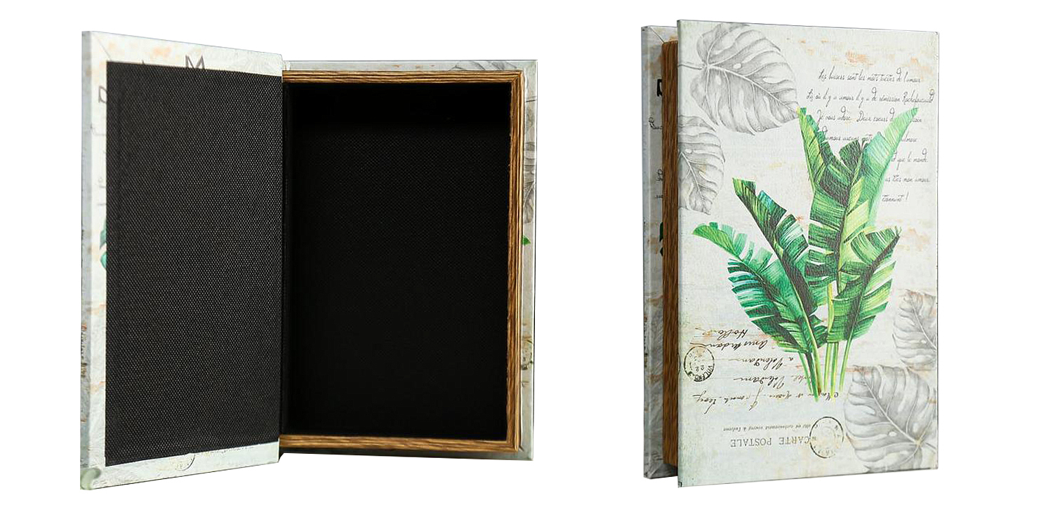 Шкатулка-книга Monstera Leaves Mirror Book Box Шкатулка-книга Monstera Leaves Mirror Book Box - Loft-Concept в Саратове