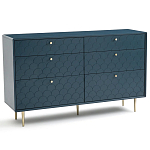 Комод с 6 выдвижными ящиками Scale Ornament Blue Chest of Drawers варинант исполнения - 2 | Loft Concept в Саратове