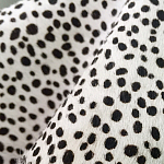 Мебельная ткань Искусственный мех  белый леопард 90 см T5-3 варинант исполнения - 2 | Loft Concept в Саратове