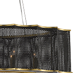 Люстра овальная в сочетании черного и золотого цвета Mesh Lighting варинант исполнения - 1 | Loft Concept в Саратове