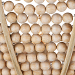 Люстра из деревянных бусин с подвесками в виде капель Wooden Beads варинант исполнения - 4 | Loft Concept в Саратове