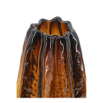 Ваза стеклянная янтарного цвета с текстурированным силуэтом Carambola варинант исполнения - 2 | Loft Concept в Саратове