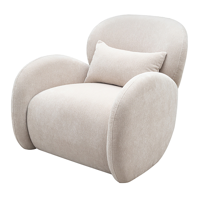 Кресло Rafael Accent Chair Молочный Черный в Саратове | Loft Concept 