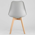 Стул с основой из пластика и мягким сиденьем Arvika Grey варинант исполнения - 5 | Loft Concept в Саратове