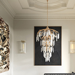 Люстра многоярусная с трубчатыми подвесками Dripping Crystals варинант исполнения - 4 | Loft Concept в Саратове