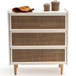 Комод с 3-мя ящиками из ротанга Blais Cream Wicker Furniture варинант исполнения - 3 | Loft Concept в Саратове
