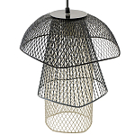 Подвесной светильник Black Grey Mesh Tube Lampshade Hanging Lamp варинант исполнения - 3 | Loft Concept в Саратове