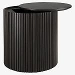 Черный приставной стол с местом для хранения Smart Textured Table варинант исполнения - 1 | Loft Concept в Саратове