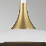 Подвесной светильник с плафоном в форме плоского купола и белой шарообразной лампой Eurofase варинант исполнения - 11 | Loft Concept в Саратове