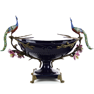 Чаша Deep Blue Peacock Bowl